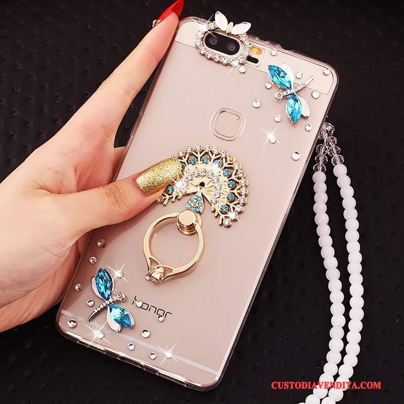 Custodia Huawei P9 Plus Strass Morbido Maglia, Cover Huawei P9 Plus Silicone Orotelefono