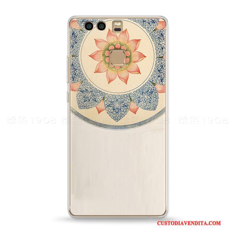 Custodia Huawei P9 Plus Vintage Gioventù Etnico, Cover Huawei P9 Plus Goffratura Palazzo Modello