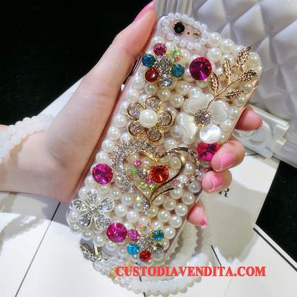 Custodia Huawei P9 Protezione Con Strass Perline, Cover Huawei P9 Colore Ornamenti Appesitelefono