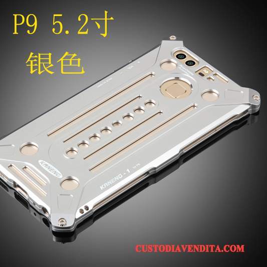 Custodia Huawei P9 Protezione Telaiotelefono, Cover Huawei P9 Argento Metallo