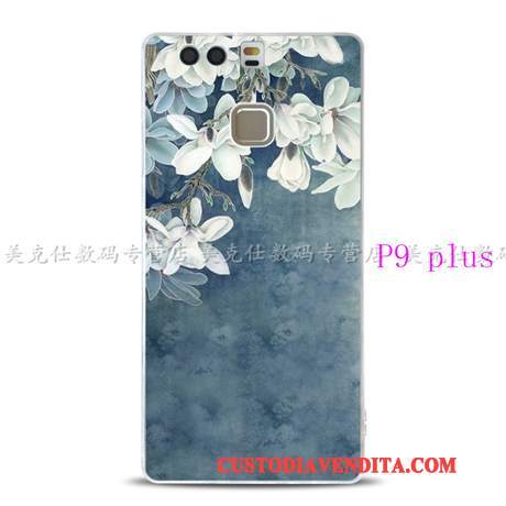 Custodia Huawei P9 Protezione Tutto Incluso Morbido, Cover Huawei P9 Goffratura Supportotelefono