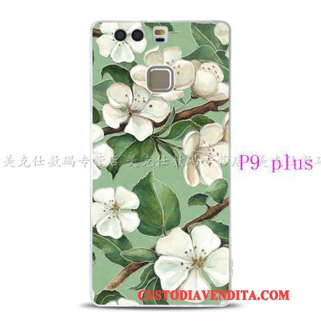 Custodia Huawei P9 Protezione Tutto Incluso Morbido, Cover Huawei P9 Goffratura Supportotelefono