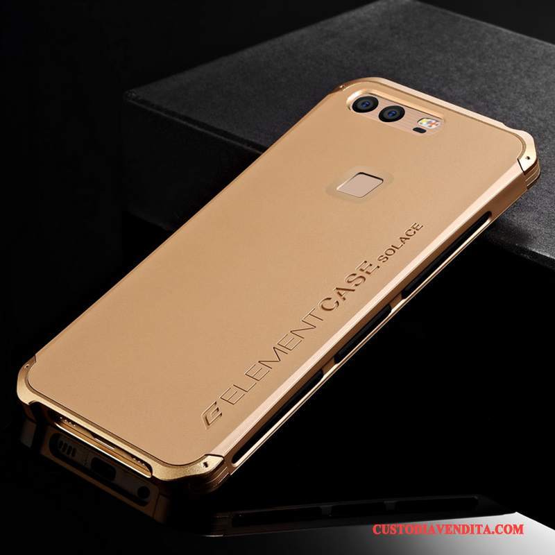 Custodia Huawei P9 Silicone Metallo Di Personalità, Cover Huawei P9 Protezione Tutto Incluso Anti-caduta