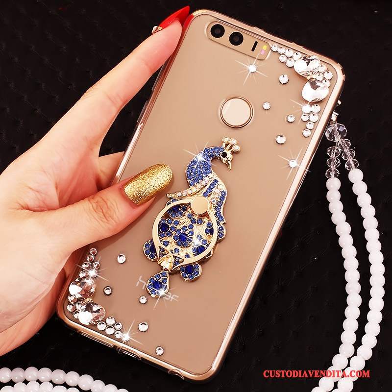 Custodia Huawei P9 Silicone Ornamenti Appesi Tutto Incluso, Cover Huawei P9 Strass Telefono Ring