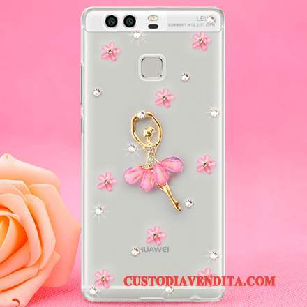 Custodia Huawei P9 Strass Sottile Difficile, Cover Huawei P9 Protezione Plastica Tendenza