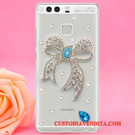 Custodia Huawei P9 Strass Sottile Difficile, Cover Huawei P9 Protezione Plastica Tendenza