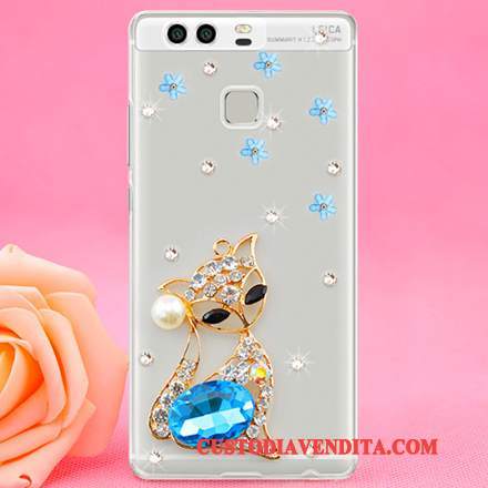 Custodia Huawei P9 Strass Sottile Difficile, Cover Huawei P9 Protezione Plastica Tendenza