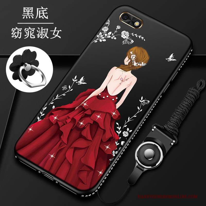 Custodia Huawei Y5 2018 Cartone Animato Telefono Tutto Incluso, Cover Huawei Y5 2018 Protezione Rosso Anti-caduta