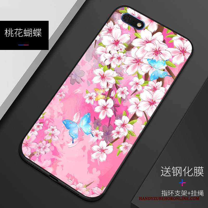 Custodia Huawei Y5 2018 Goffratura Blutelefono, Cover Huawei Y5 2018 Protezione Personalizza Morbido