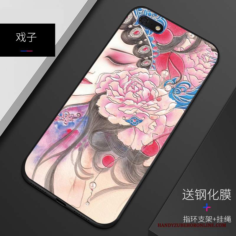 Custodia Huawei Y5 2018 Goffratura Blutelefono, Cover Huawei Y5 2018 Protezione Personalizza Morbido