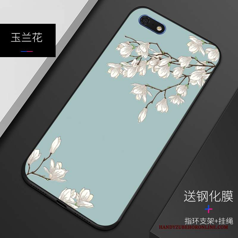 Custodia Huawei Y5 2018 Goffratura Blutelefono, Cover Huawei Y5 2018 Protezione Personalizza Morbido