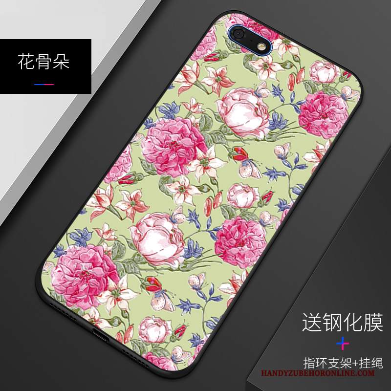 Custodia Huawei Y5 2018 Goffratura Blutelefono, Cover Huawei Y5 2018 Protezione Personalizza Morbido