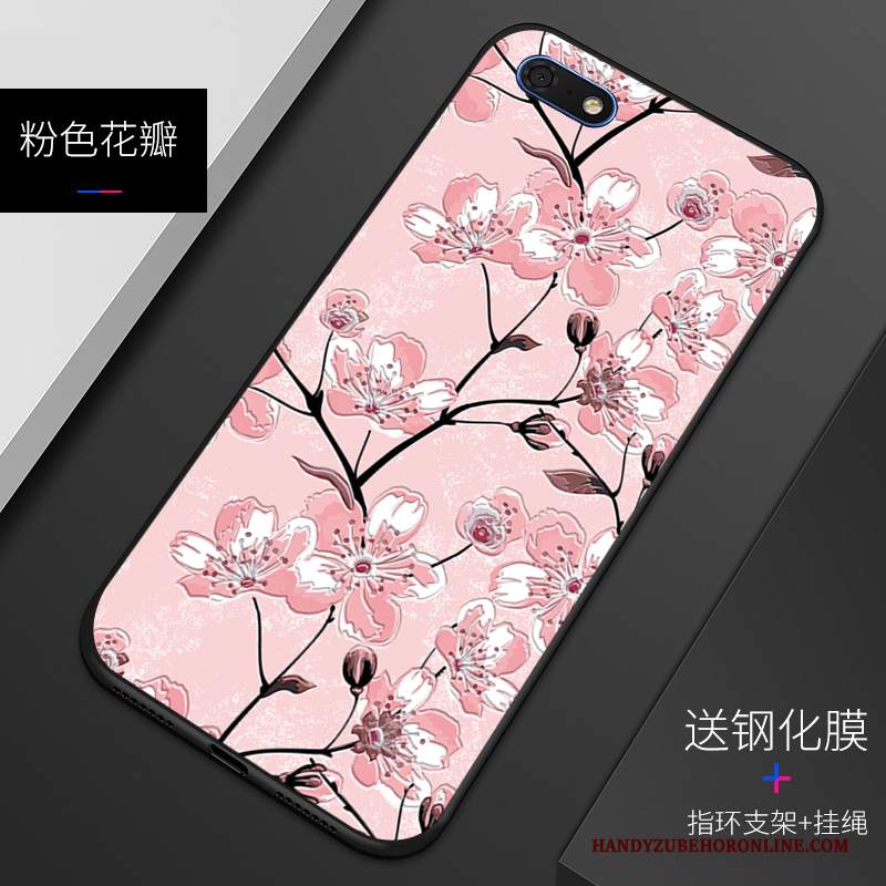 Custodia Huawei Y5 2018 Goffratura Blutelefono, Cover Huawei Y5 2018 Protezione Personalizza Morbido