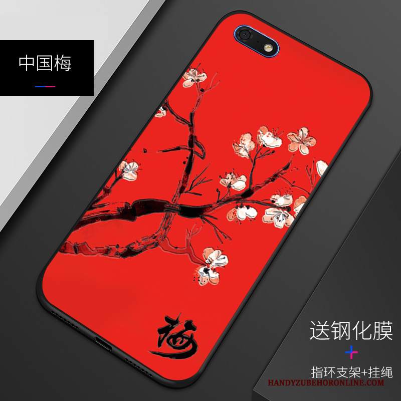 Custodia Huawei Y5 2018 Goffratura Blutelefono, Cover Huawei Y5 2018 Protezione Personalizza Morbido