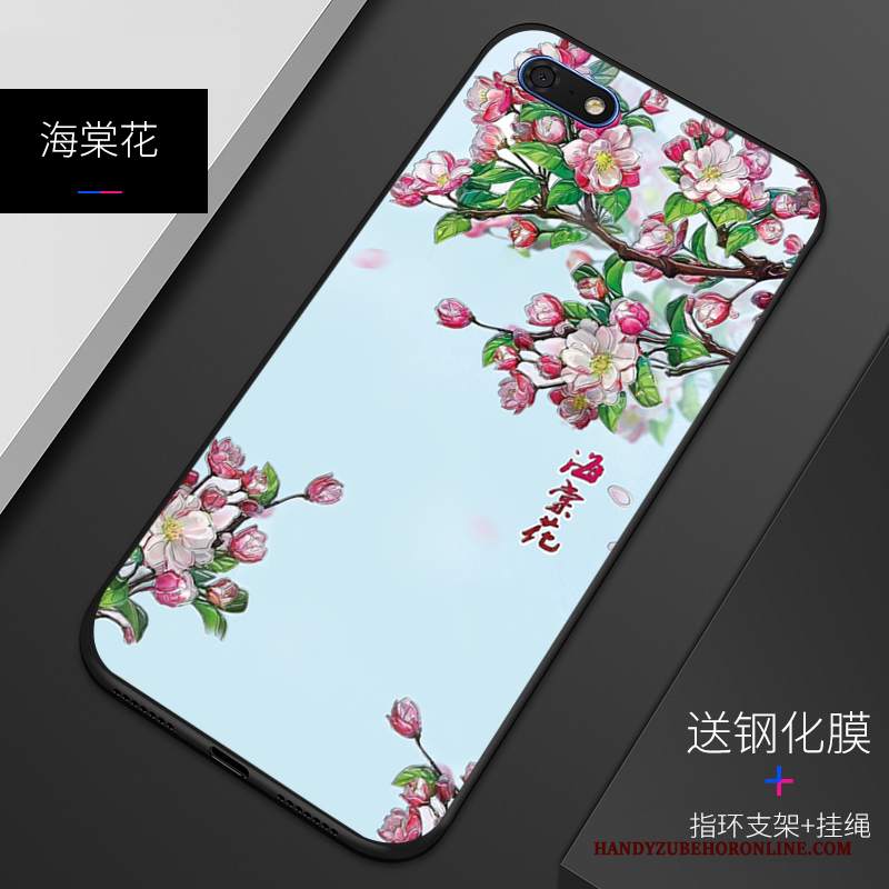 Custodia Huawei Y5 2018 Goffratura Blutelefono, Cover Huawei Y5 2018 Protezione Personalizza Morbido