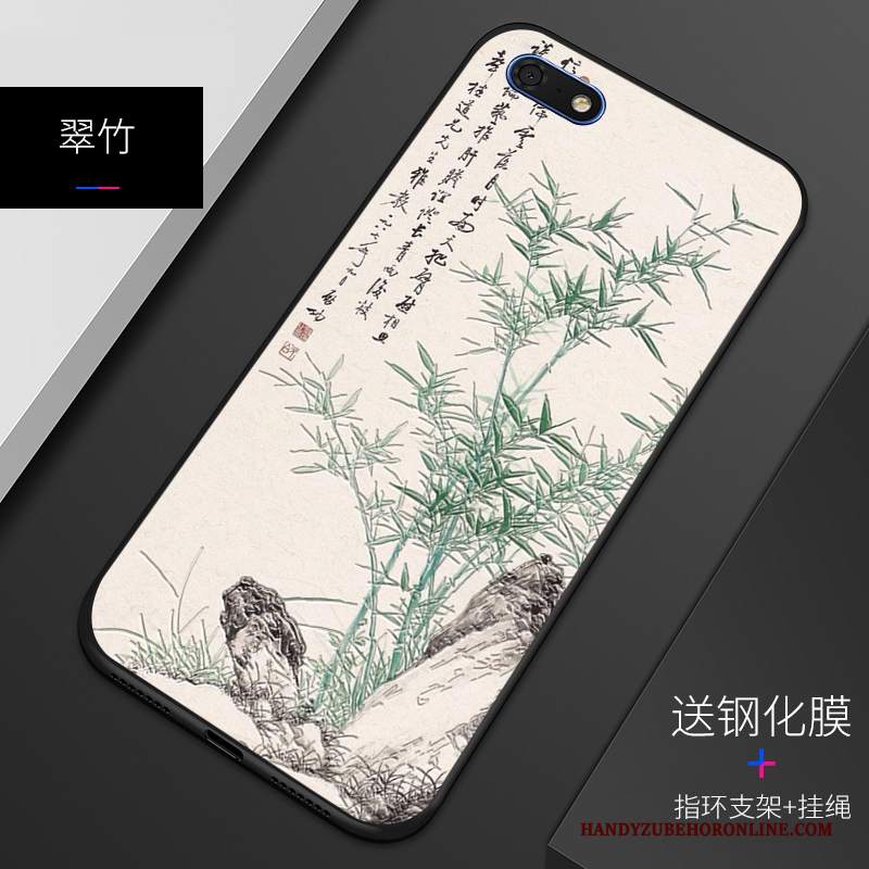 Custodia Huawei Y5 2018 Goffratura Blutelefono, Cover Huawei Y5 2018 Protezione Personalizza Morbido