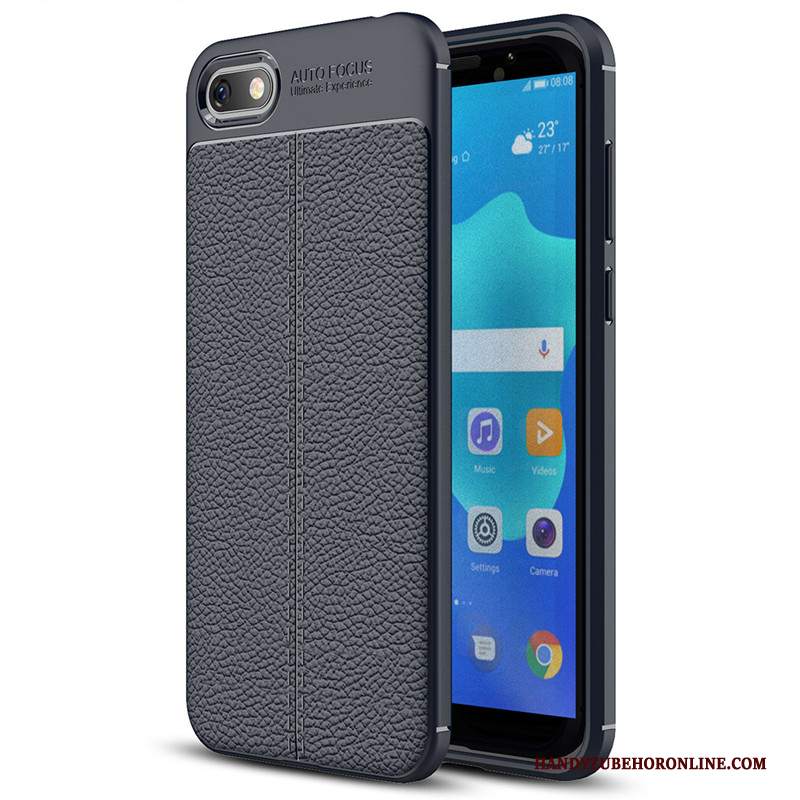 Custodia Huawei Y5 2018 Pelle Telefono Modello, Cover Huawei Y5 2018 Silicone Grigio Tutto Incluso