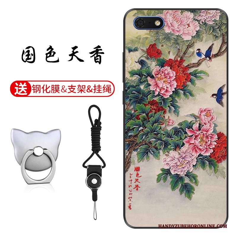 Custodia Huawei Y5 2018 Silicone Anti-caduta Morbido, Cover Huawei Y5 2018 Goffratura Personalizza Modello