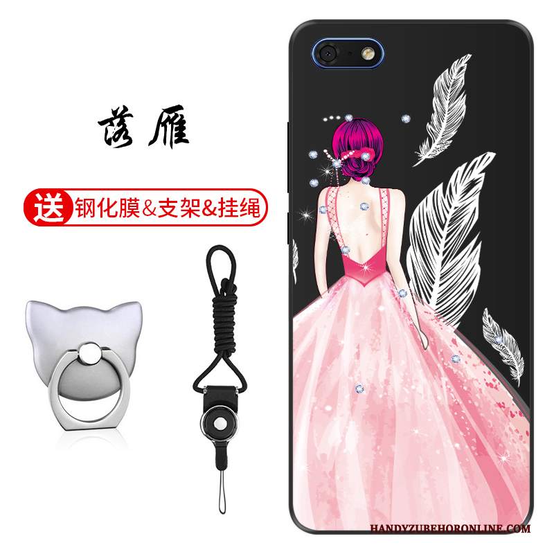 Custodia Huawei Y5 2018 Silicone Anti-caduta Morbido, Cover Huawei Y5 2018 Goffratura Personalizza Modello