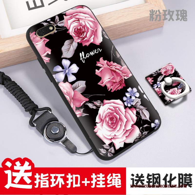 Custodia Huawei Y5 2018 Silicone Modello Personalizza, Cover Huawei Y5 2018 Goffratura Nerotelefono