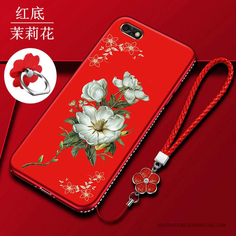 Custodia Huawei Y5 2018 Silicone Rosso Morbido, Cover Huawei Y5 2018 Protezione Sottile Anti-caduta