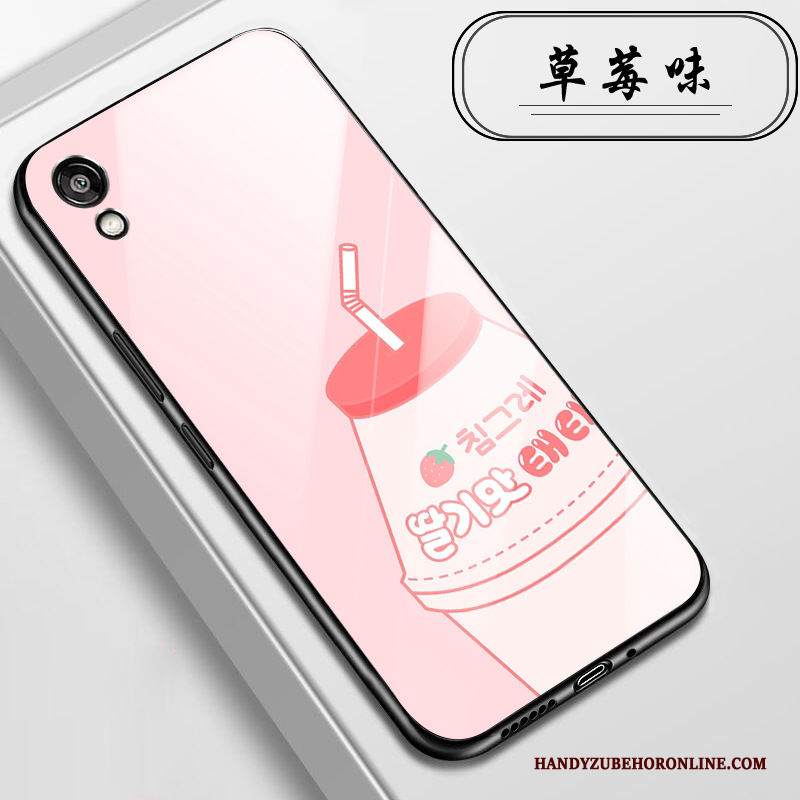 Custodia Huawei Y5 2019 Cartone Animato Fresco Vetro, Cover Huawei Y5 2019 Protezione Telefono Piccola