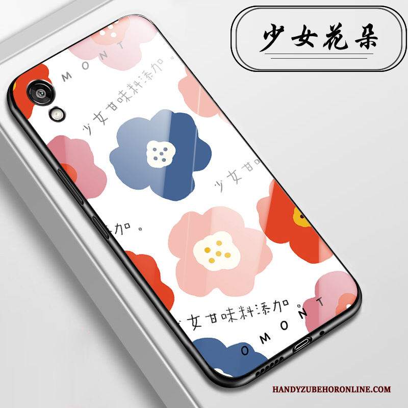 Custodia Huawei Y5 2019 Cartone Animato Fresco Vetro, Cover Huawei Y5 2019 Protezione Telefono Piccola