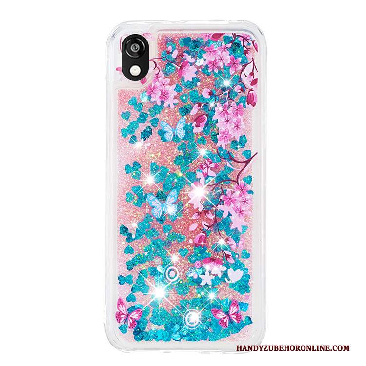 Custodia Huawei Y5 2019 Cartone Animato Sabbie Mobili Anti-caduta, Cover Huawei Y5 2019 Porpora Morbido