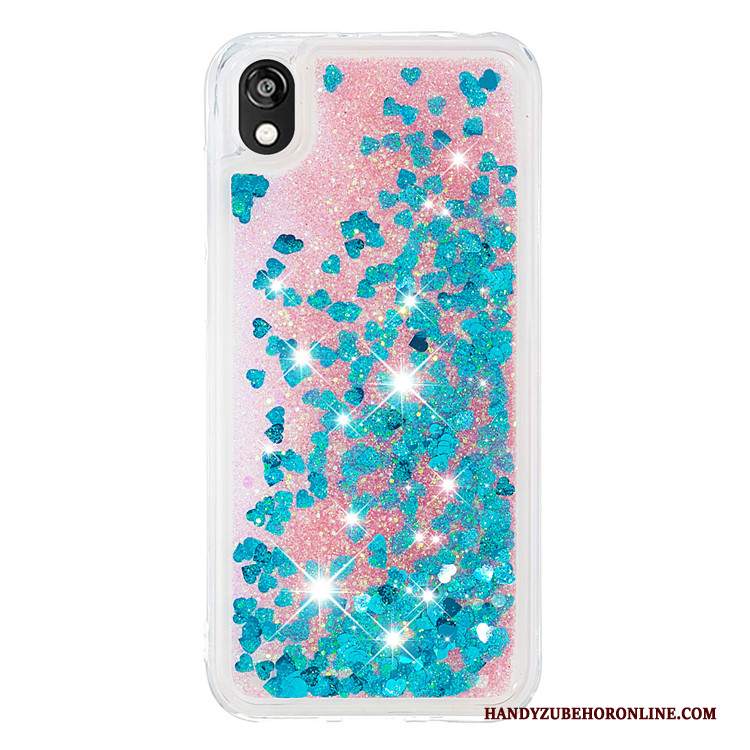 Custodia Huawei Y5 2019 Cartone Animato Sabbie Mobili Anti-caduta, Cover Huawei Y5 2019 Porpora Morbido