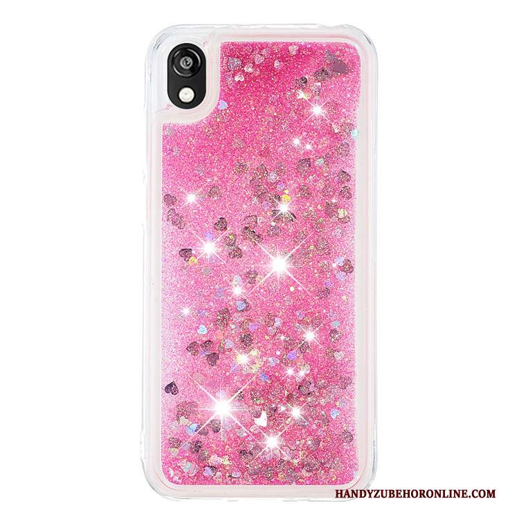 Custodia Huawei Y5 2019 Cartone Animato Sabbie Mobili Anti-caduta, Cover Huawei Y5 2019 Porpora Morbido