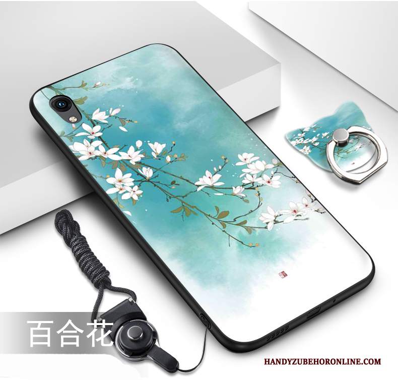 Custodia Huawei Y5 2019 Colore Telefono Ornamenti Appesi, Cover Huawei Y5 2019 Nero Supporto