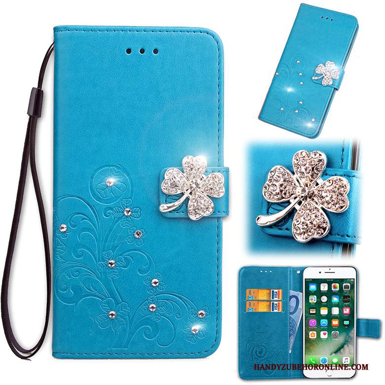 Custodia Huawei Y5 2019 Protezione Blu Morbido, Cover Huawei Y5 2019 Pelle Telefono Anti-caduta