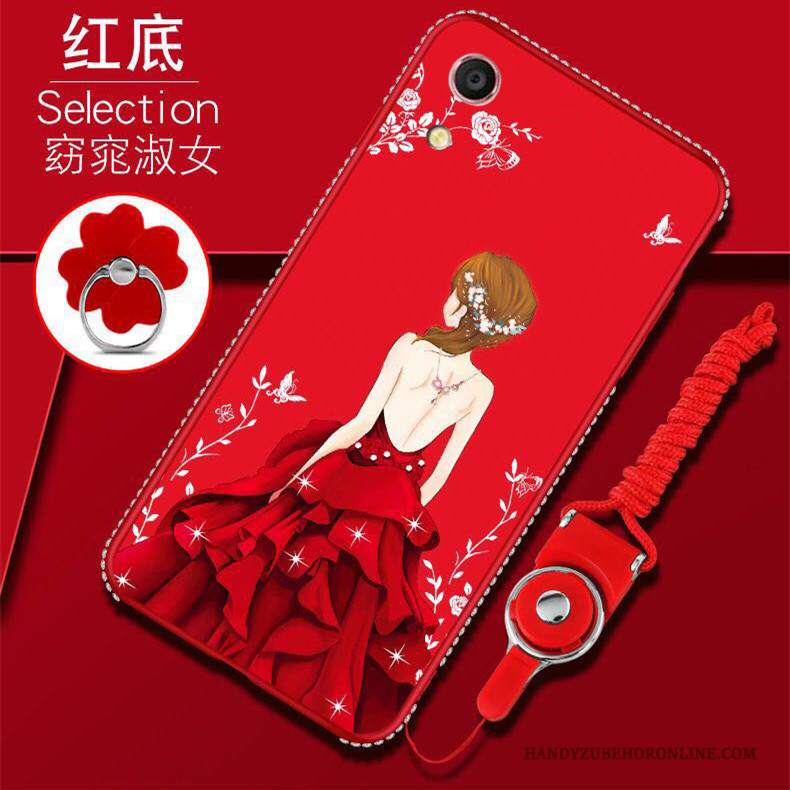 Custodia Huawei Y5 2019 Silicone Morbidotelefono, Cover Huawei Y5 2019 Tendenza Rosso