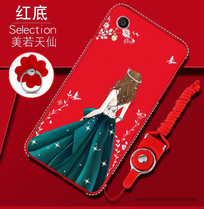 Custodia Huawei Y5 2019 Silicone Morbidotelefono, Cover Huawei Y5 2019 Tendenza Rosso