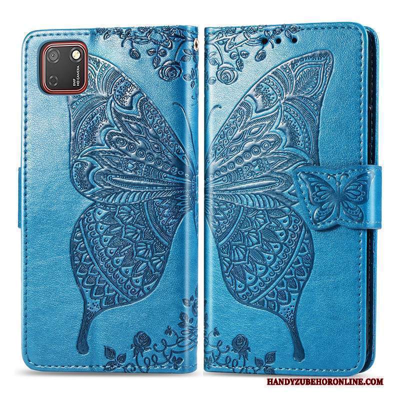 Custodia Huawei Y5p Folio Fioritelefono, Cover Huawei Y5p Pelle Porpora Ornamenti Appesi