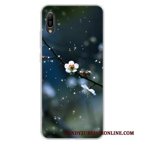 Custodia Huawei Y6 2019 Cartone Animato Morbido Di Personalità, Cover Huawei Y6 2019 Protezione Nero Anti-caduta