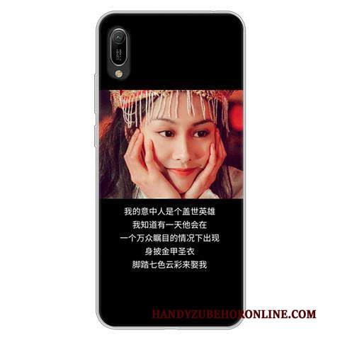 Custodia Huawei Y6 2019 Cartone Animato Morbido Di Personalità, Cover Huawei Y6 2019 Protezione Nero Anti-caduta