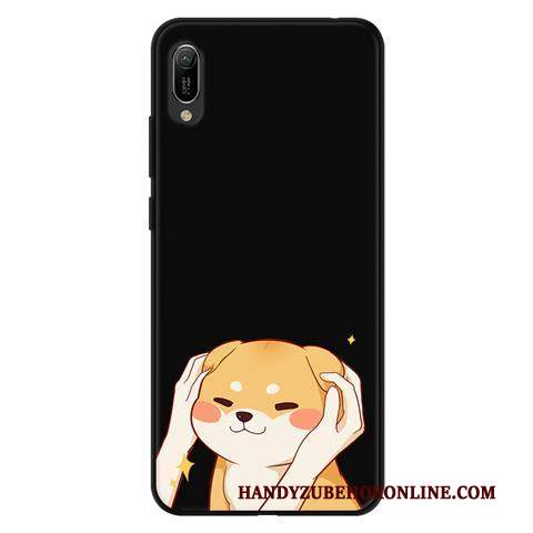 Custodia Huawei Y6 2019 Cartone Animato Morbido Garza, Cover Huawei Y6 2019 Protezione Pizzo Macchiati