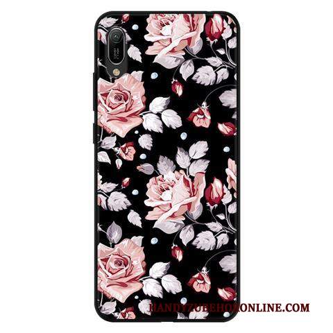 Custodia Huawei Y6 2019 Cartone Animato Morbido Garza, Cover Huawei Y6 2019 Protezione Pizzo Macchiati