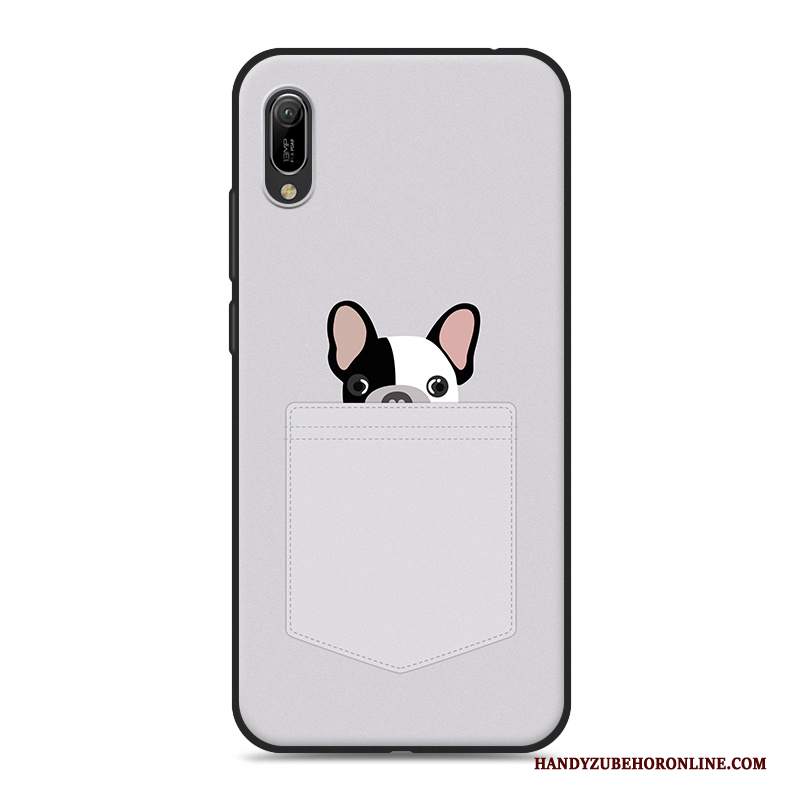 Custodia Huawei Y6 2019 Cartone Animato Telefono Morbido, Cover Huawei Y6 2019 Ornamenti Appesi Rosso