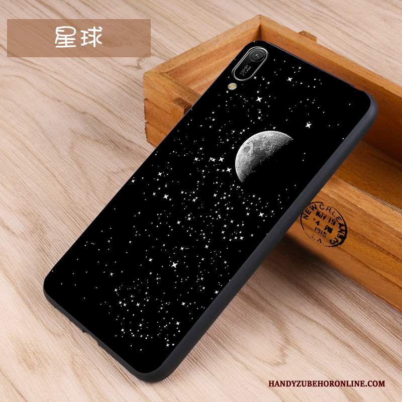 Custodia Huawei Y6 2019 Creativo Morbido Macchiati, Cover Huawei Y6 2019 Protezione Net Red Anti-caduta