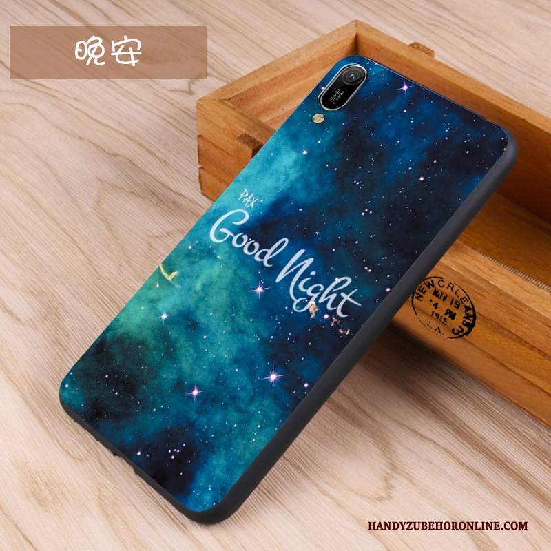 Custodia Huawei Y6 2019 Creativo Morbido Macchiati, Cover Huawei Y6 2019 Protezione Net Red Anti-caduta