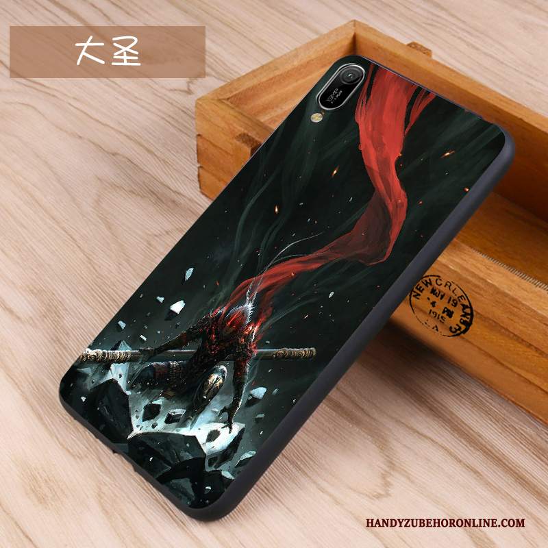 Custodia Huawei Y6 2019 Creativo Morbido Macchiati, Cover Huawei Y6 2019 Protezione Net Red Anti-caduta