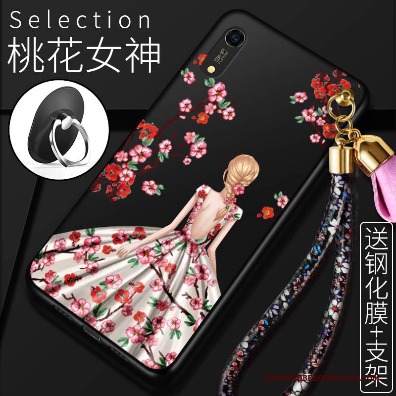 Custodia Huawei Y6 2019 Creativo Rossotelefono, Cover Huawei Y6 2019 Silicone Tutto Incluso Anti-caduta