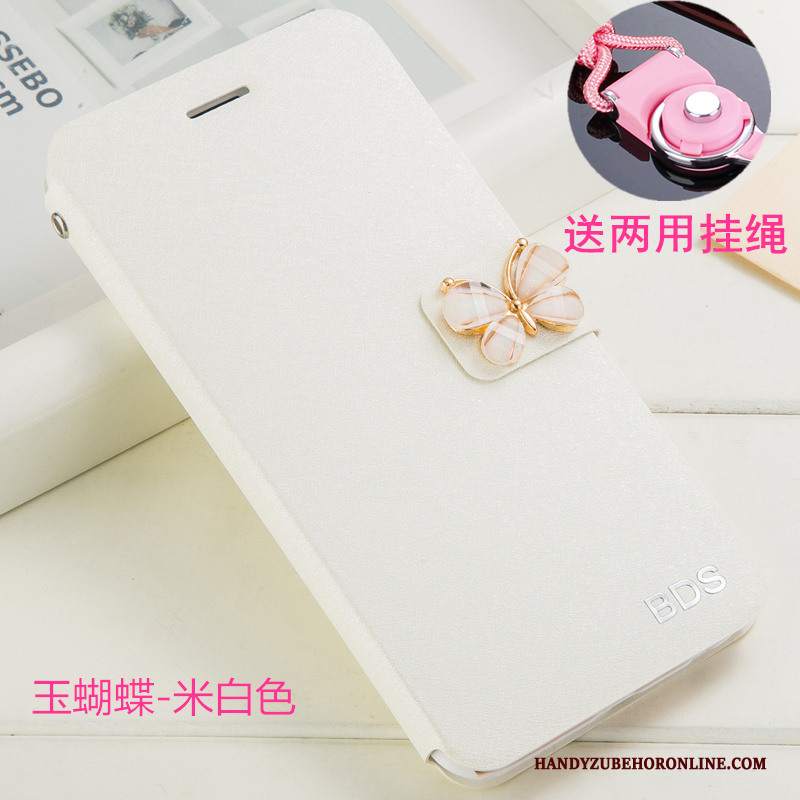 Custodia Huawei Y6 2019 Protezione Anti-caduta Bianco, Cover Huawei Y6 2019 Strass Ornamenti Appesitelefono