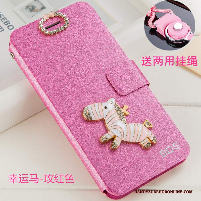 Custodia Huawei Y6 2019 Protezione Anti-caduta Bianco, Cover Huawei Y6 2019 Strass Ornamenti Appesitelefono