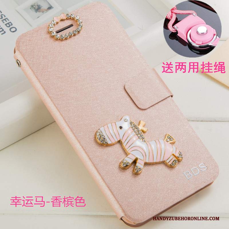 Custodia Huawei Y6 2019 Protezione Anti-caduta Bianco, Cover Huawei Y6 2019 Strass Ornamenti Appesitelefono