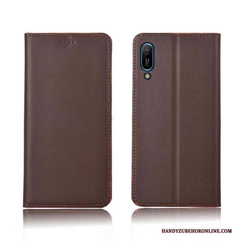 Custodia Huawei Y6 2019 Protezione Morbidotelefono, Cover Huawei Y6 2019 Pelle Nuovo Anti-caduta