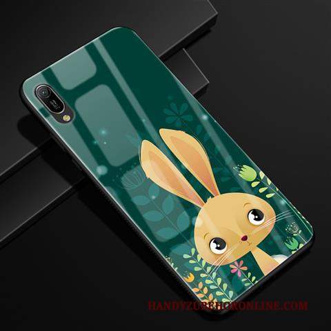 Custodia Huawei Y6 2019 Protezione Vetrotelefono, Cover Huawei Y6 2019 Cartone Animato Rosso Anti-caduta