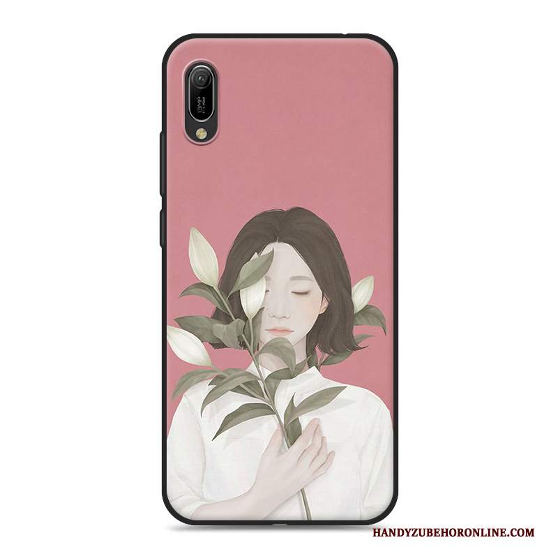 Custodia Huawei Y6 2019 Rosa Piccola, Cover Huawei Y6 2019 Frescotelefono